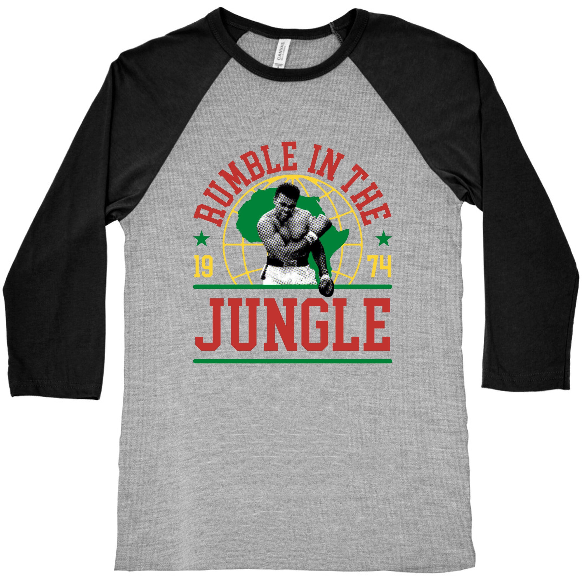 Rumble in the Jungle Baseball Tee